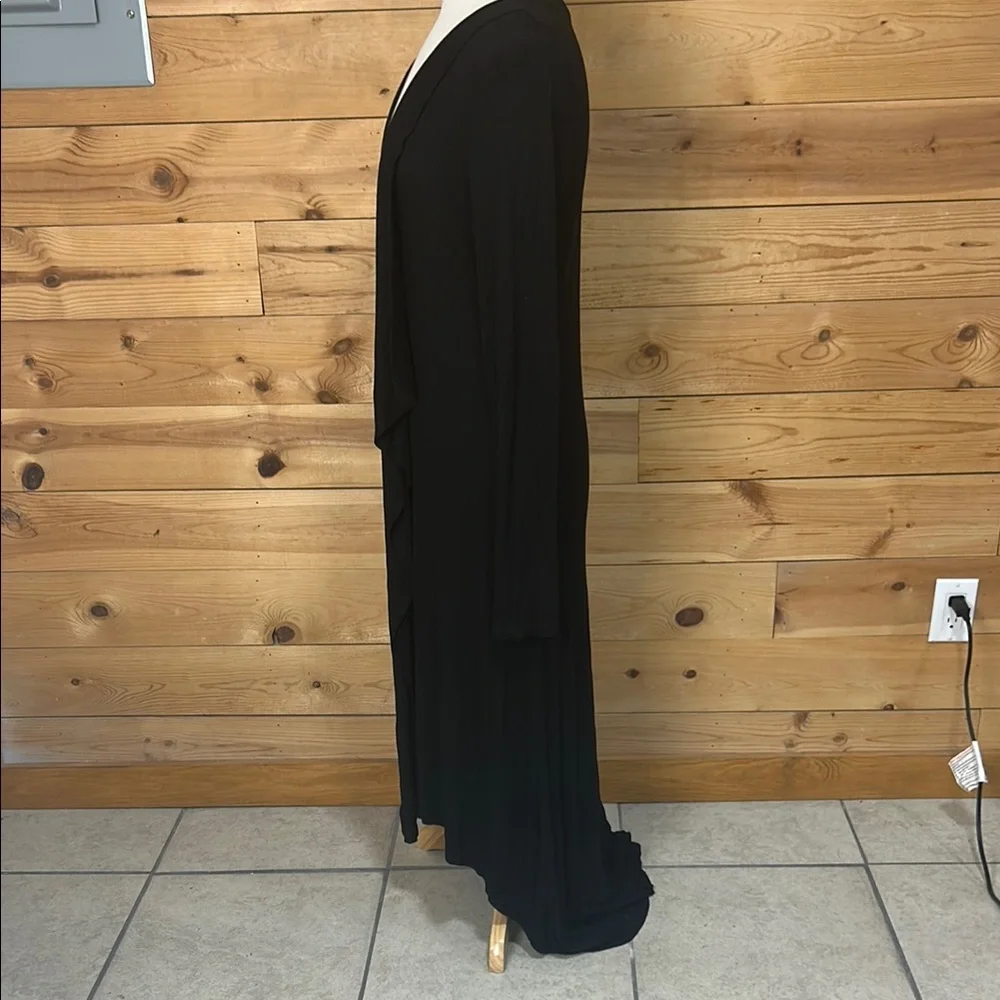 EUC Elegant BCBG Max Azria long sleeve draped lightweight jersey sweater dress - Picture 8 of 13